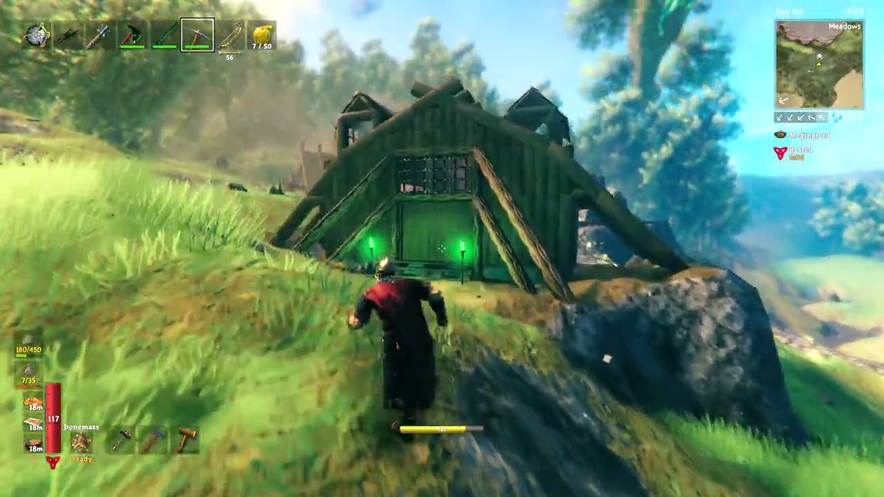 Modded Valheim village build work in progress