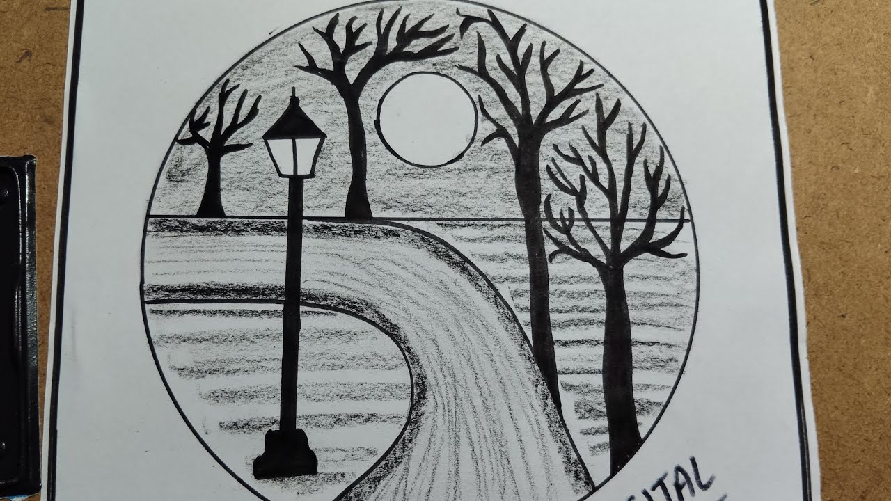 Drawing of scenery 