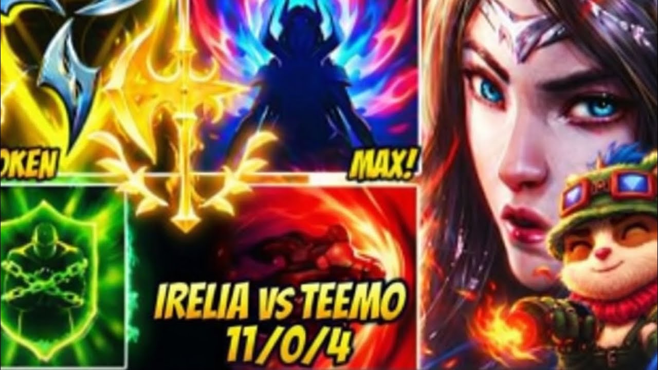Irelia vs Teemo 😈 Domínio Total | 11/0/4 Insano 🔥#Irelia #WildRift #LOLWildRift#TopLane#MainIrelia