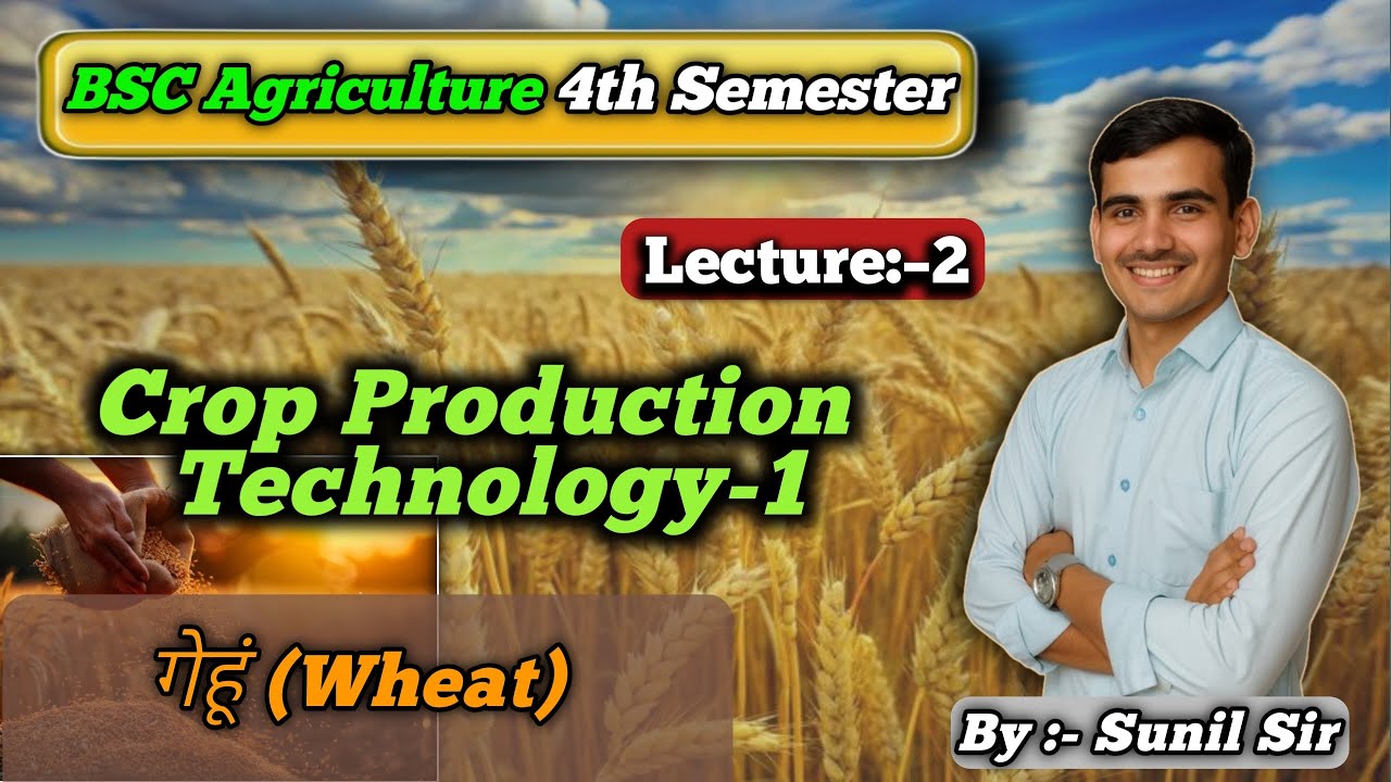 Crop Production Technology-1 / Wheat Crop Production Technology / गेहूं की उन्नत खेती / BSc Agri