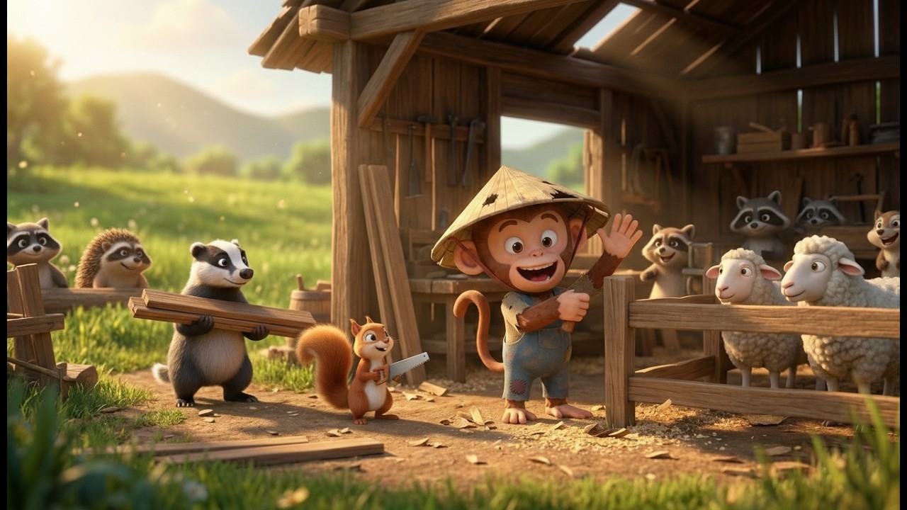 Bon the Monkey’s Farm Adventure 🐒🌾 | Cute 3D Animated Story for Kids