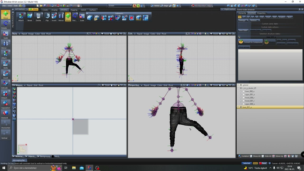 Zmodeler3 alapok / GTA Ped Tutorial Vide&oacute;