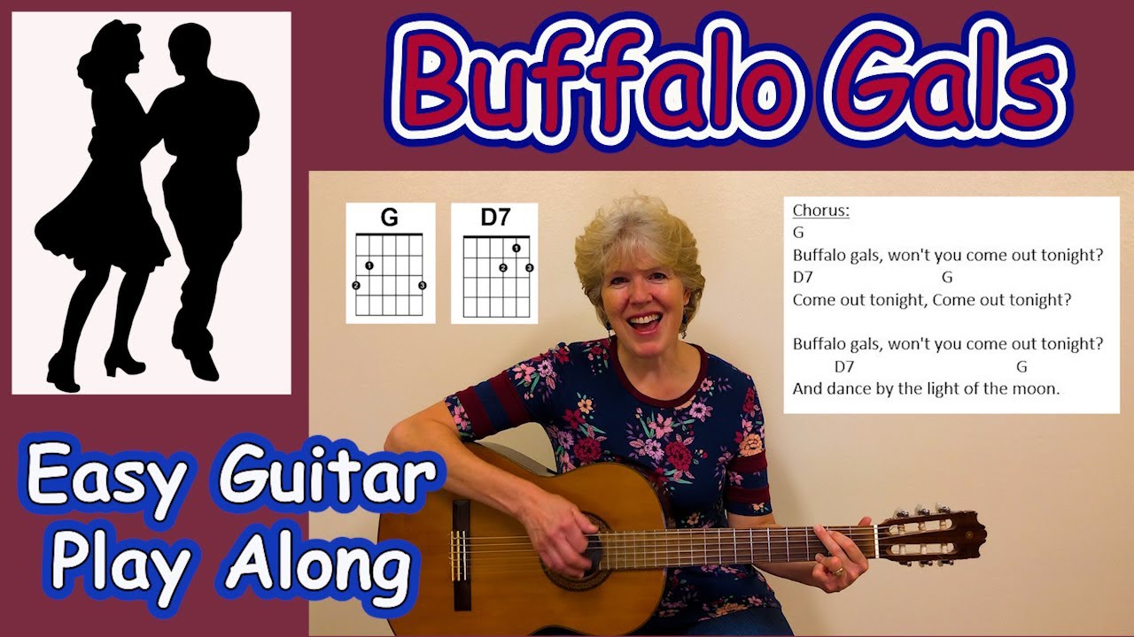 Buffalo Gals Easy Guitar (G and D7)