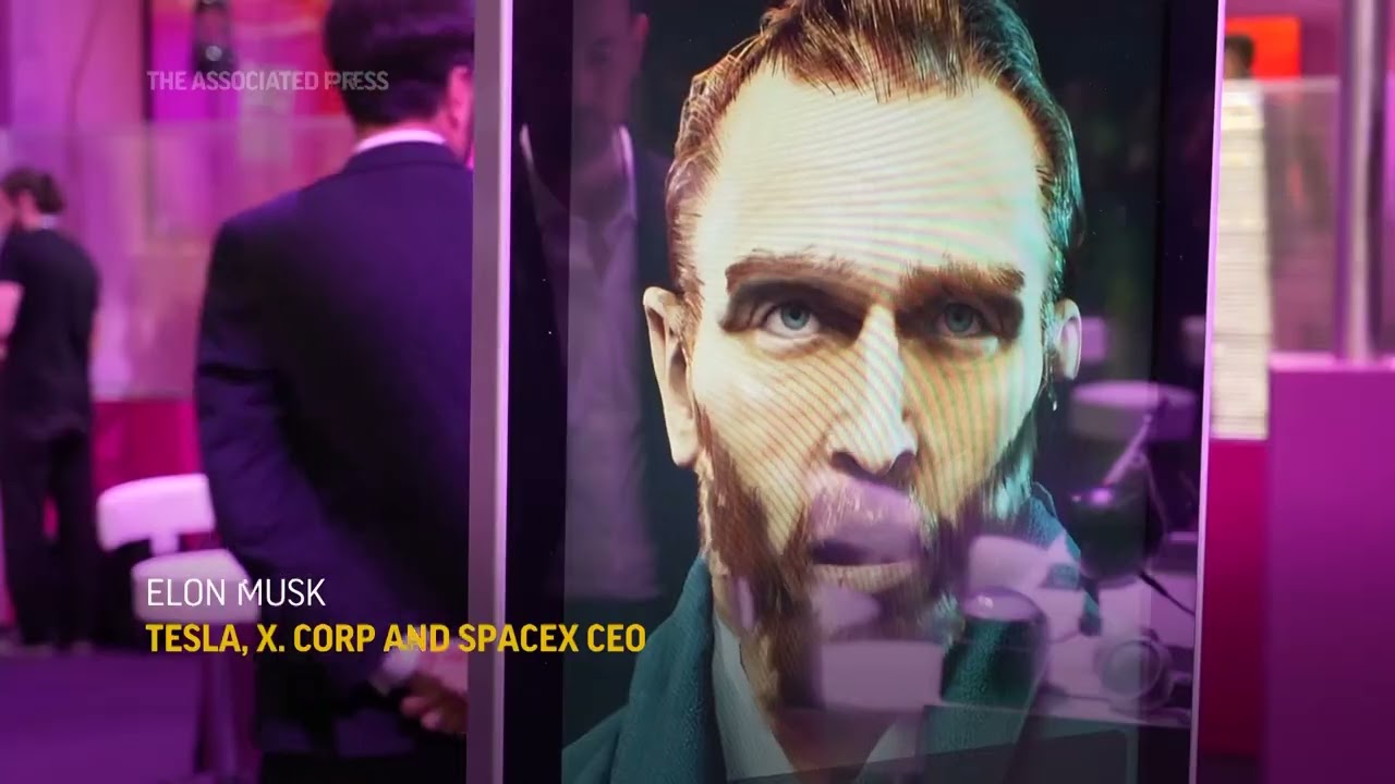 Elon Musk visits tech fair in Paris