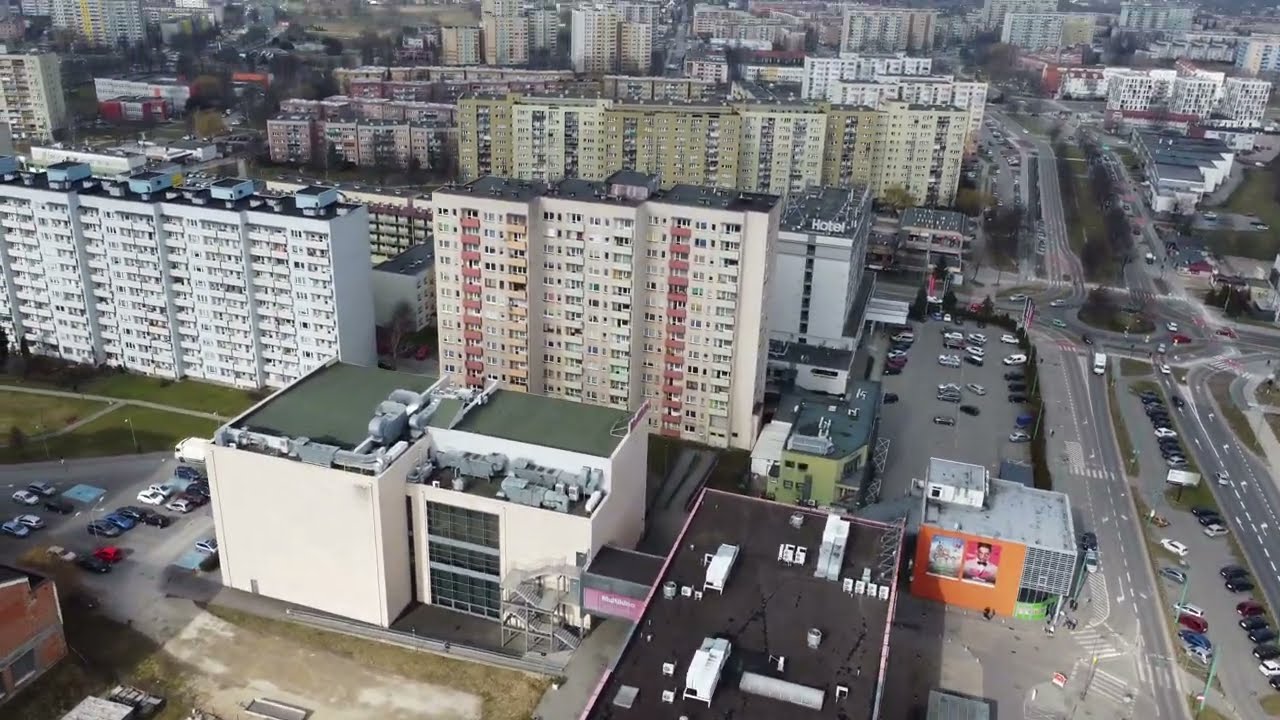 Tychy centrum z drona.