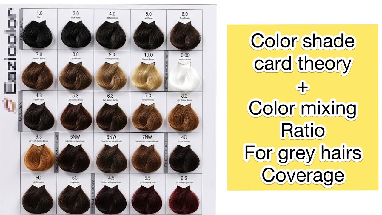 Eazicolor shade card|How to Read Eazicolor shade card properly|Color mixing+grey coverage 4beginners