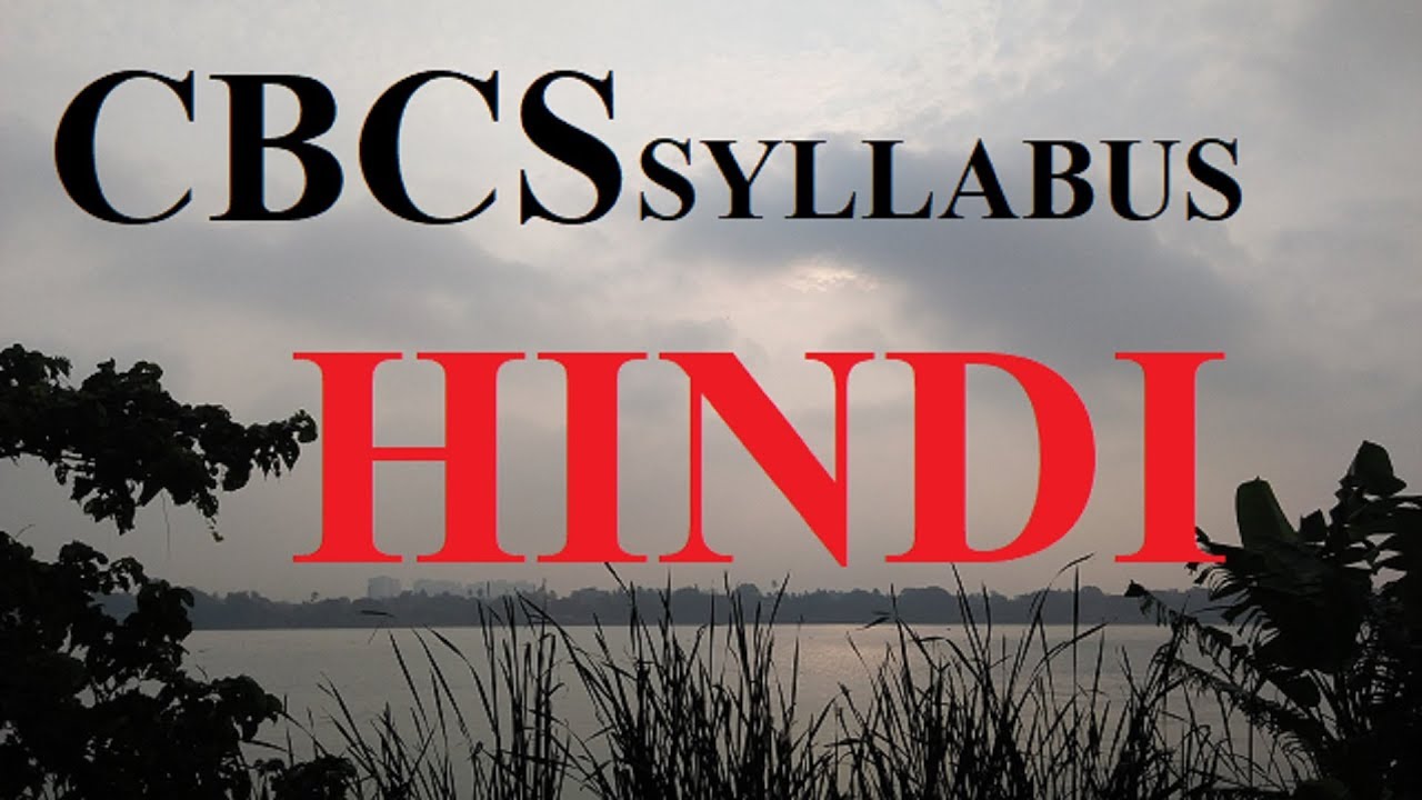 CBCS SYLLABUS FOR HINDI
