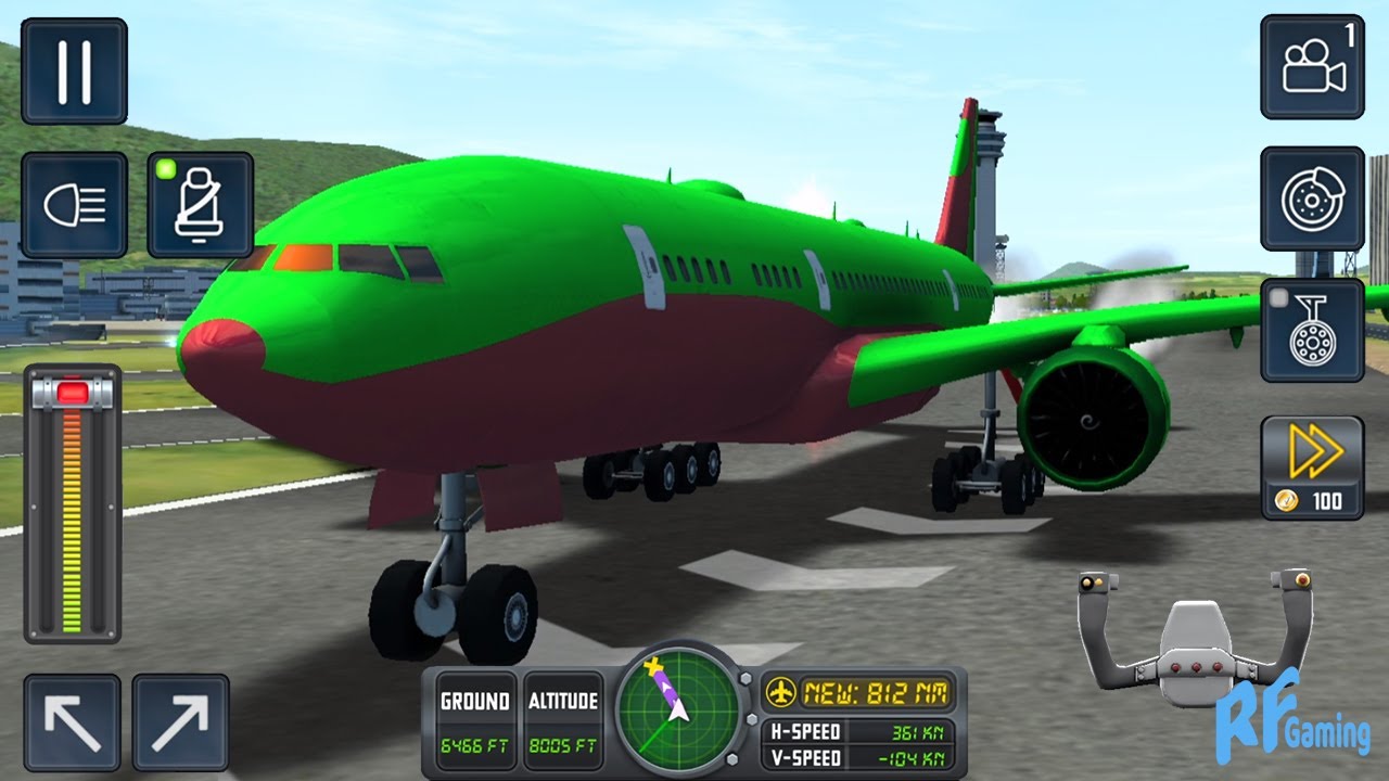 Flight Sim 2018! Night Landing Engine failure Airplane Simulator