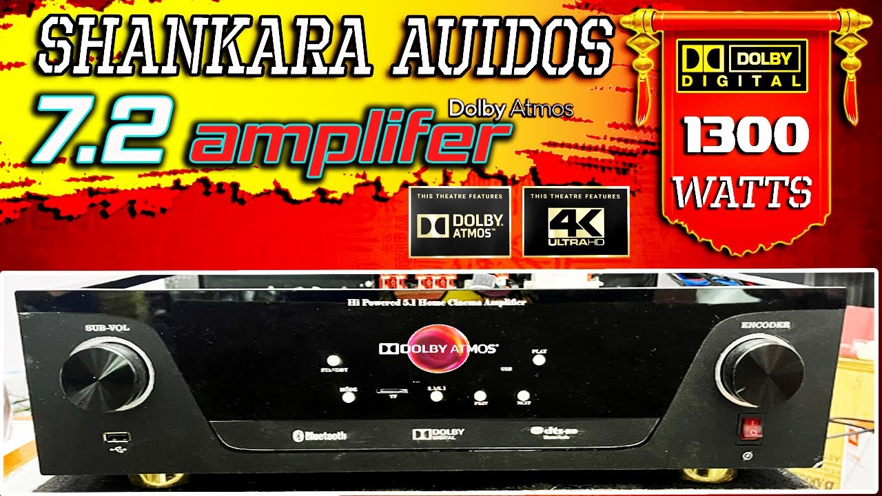 7.2 Amplifier ￼DOLBY  1300watts RMS heavy amplifier ￼￼