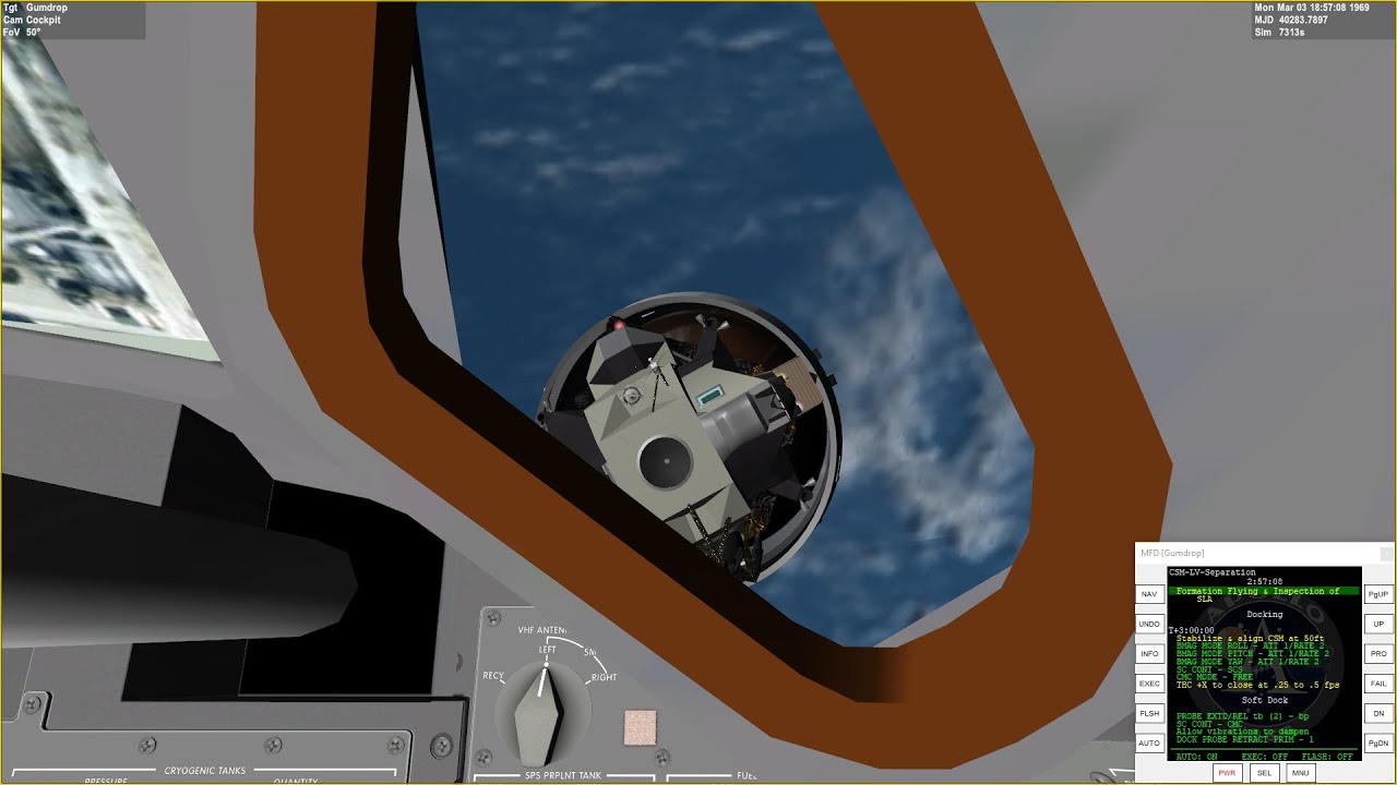 Apollo 9 NASSP 8 Beta - Open Orbiter - Docking!