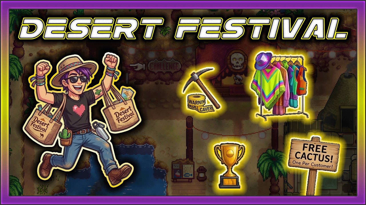 Stardew Valley | Desert Festival, Egg Festival, Quests, Sunberry Mine, & Friendship | LIVE