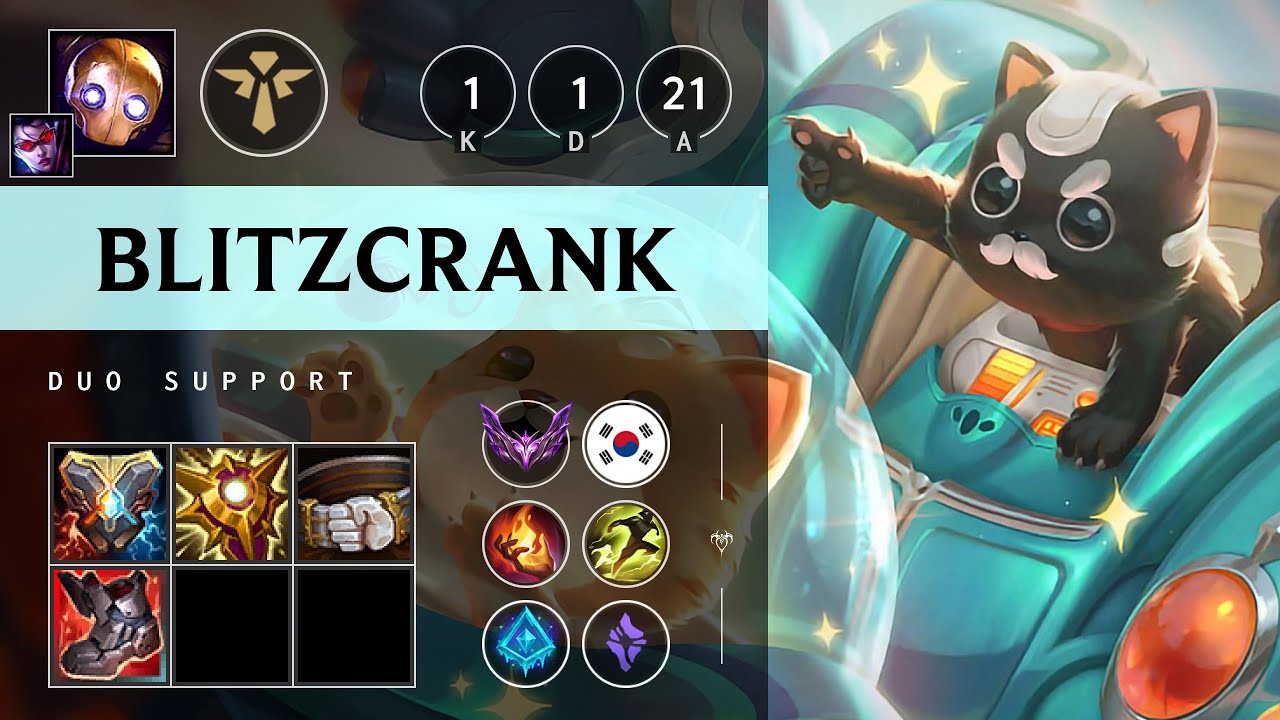 Blitzcrank Support vs Miss Fortune - KR Master Patch 25.15