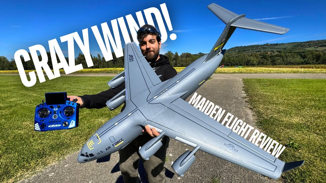 XFly C-17 Globemaster Quad 40mm EDF (PNP) от @turbinesrc — обзор первого полёта! 🚀 [4K60fps]