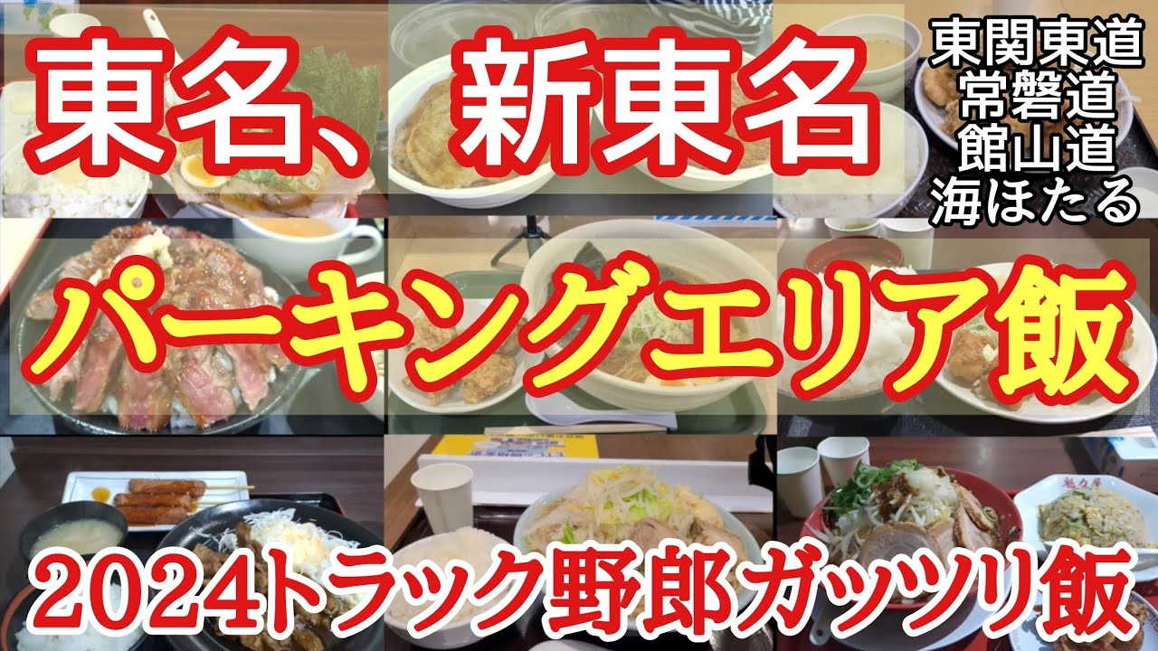 【パーキングエリア飯】2024総集編。東名、新東名、東関東道、常磐道、館山道、海ほたる。トラック野郎のガッツリ飯！【長距離トラック】【Japanese food】