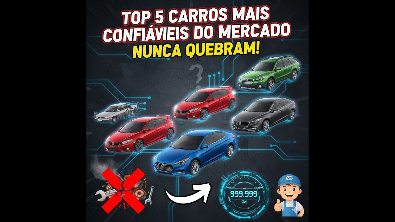 Os 5 Carros mais confiáveis do Mercado NUNCA QUEBRAM!!! #Carrosduradoros #carros