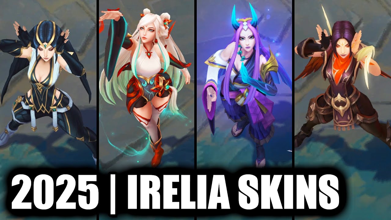 ALL IRELIA SKINS SPOTLIGHT 2025 - Spirit Blossom Irelia Newest Skin (League of Legends)