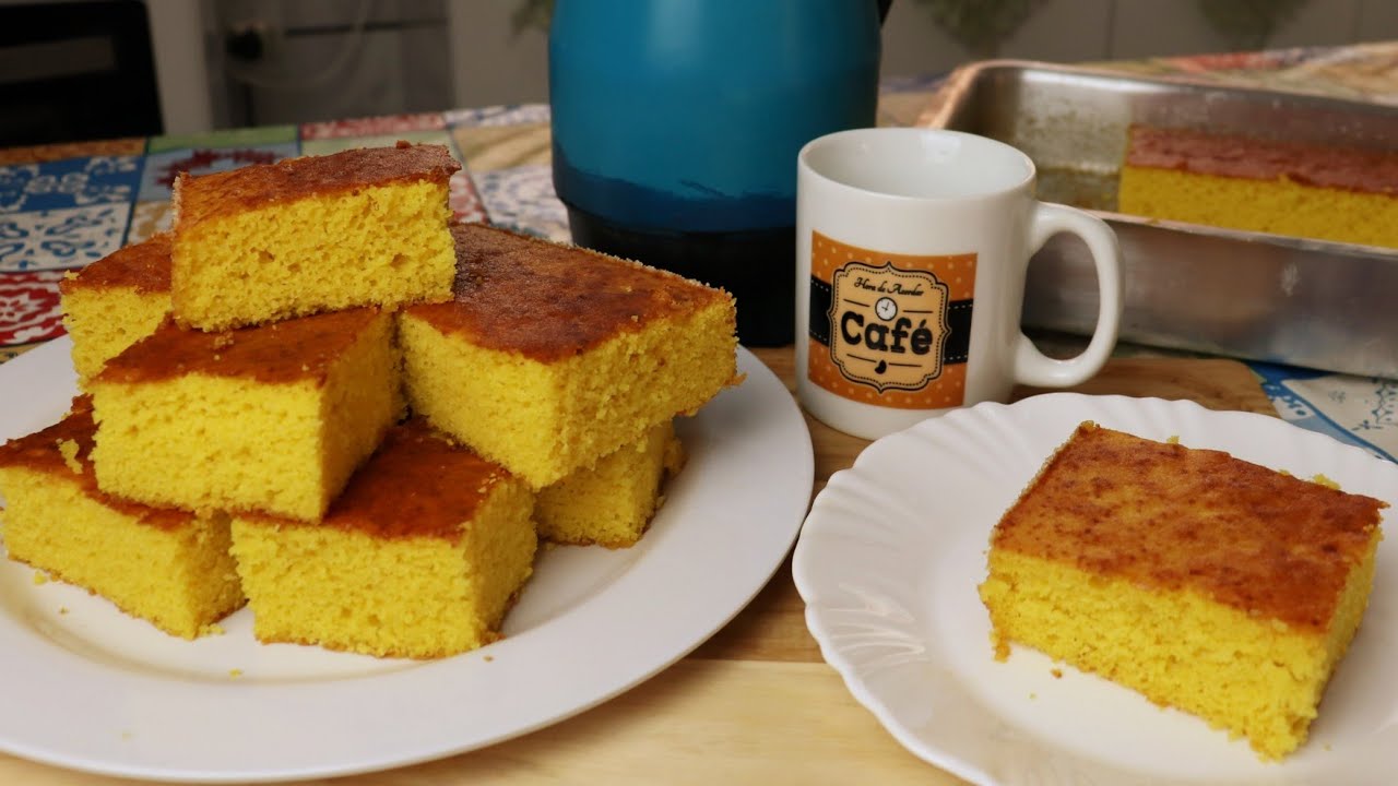 BOLO TIPO DA ROÇA COM CENOURA, LARANJA E FUBÁ.  FOFINHO E DELICIOSO!