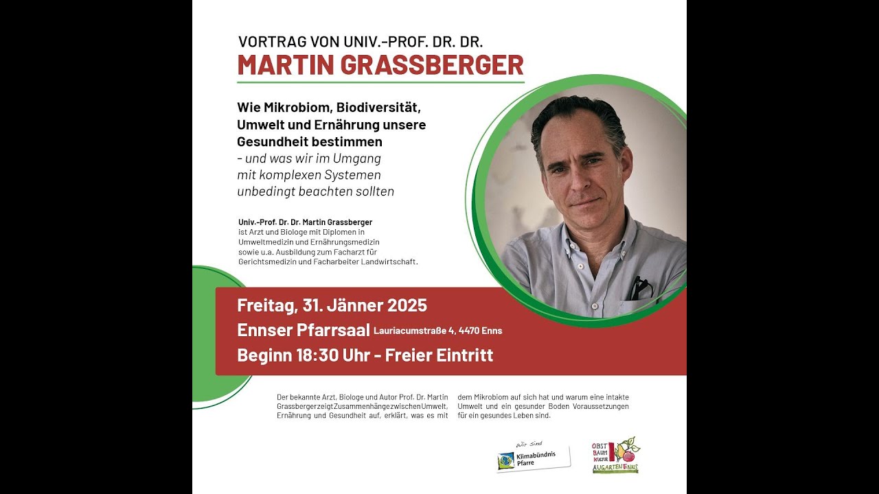Dr Martin Grassberger über Mikrobiom Biodiversität Umwelt und Ernährung