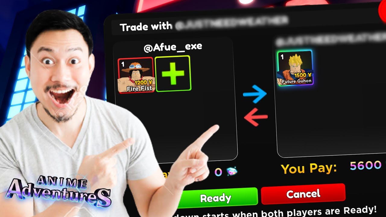 Trade Journey to Every Unit in Anime Adventures... (CRAZY VALUE GAIN)