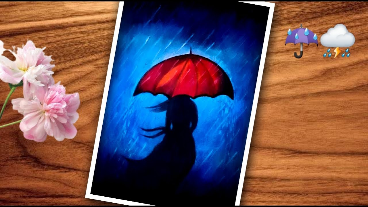 Rainy Season Drawing / Rainy Day Drawing With A Alone Girl