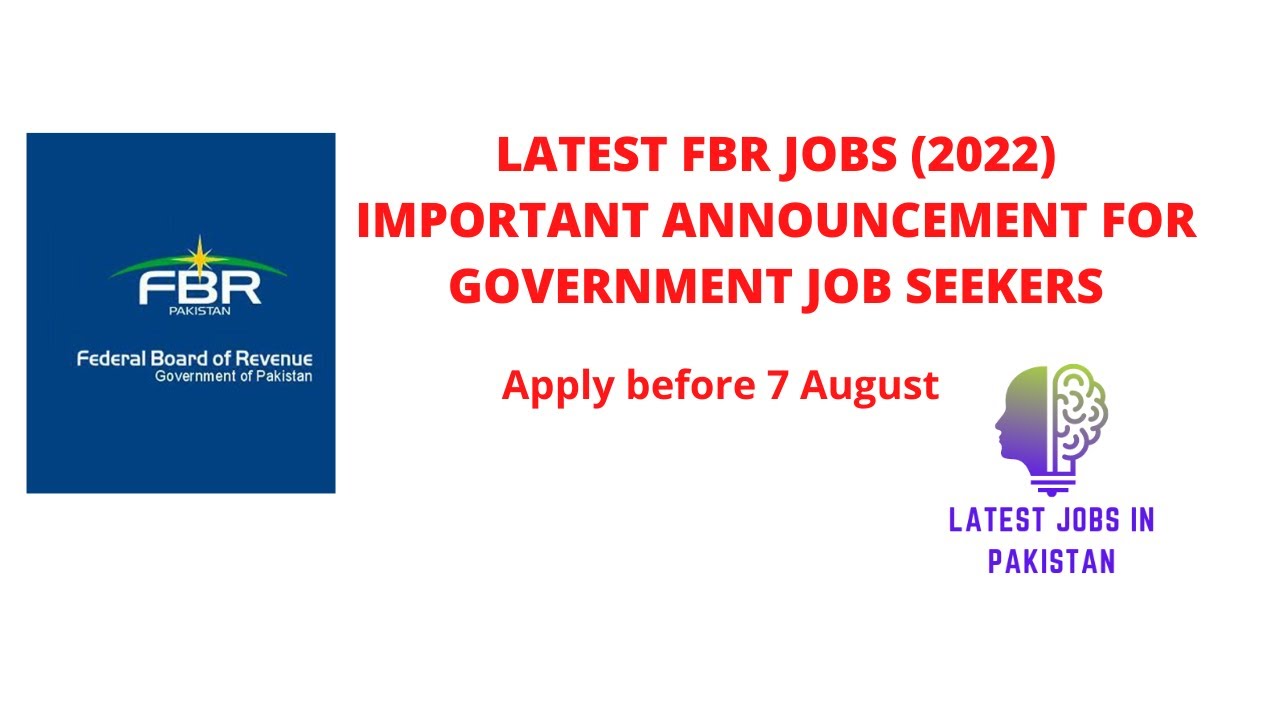 LATEST FBR JOBS 2022