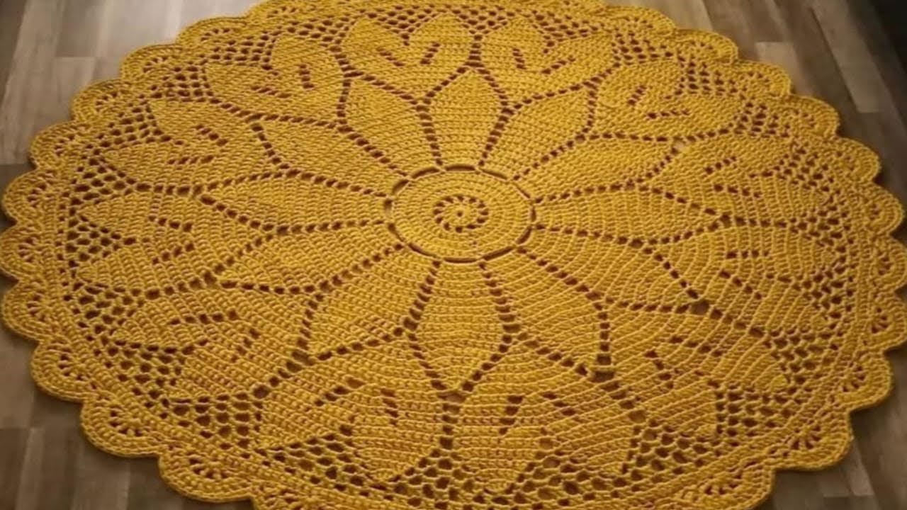 Gorgeous ✨crochet yellow 💫thallirumaal 💫thaalpos 💫doily 💫mandala 💫tablecloth 💫lokricha 