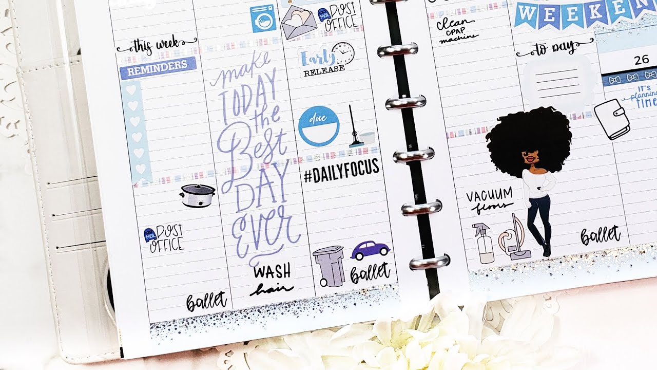 Cold Blue PLAN WITH ME 2020 Scrapcraftastic Weekly Planner Challenge