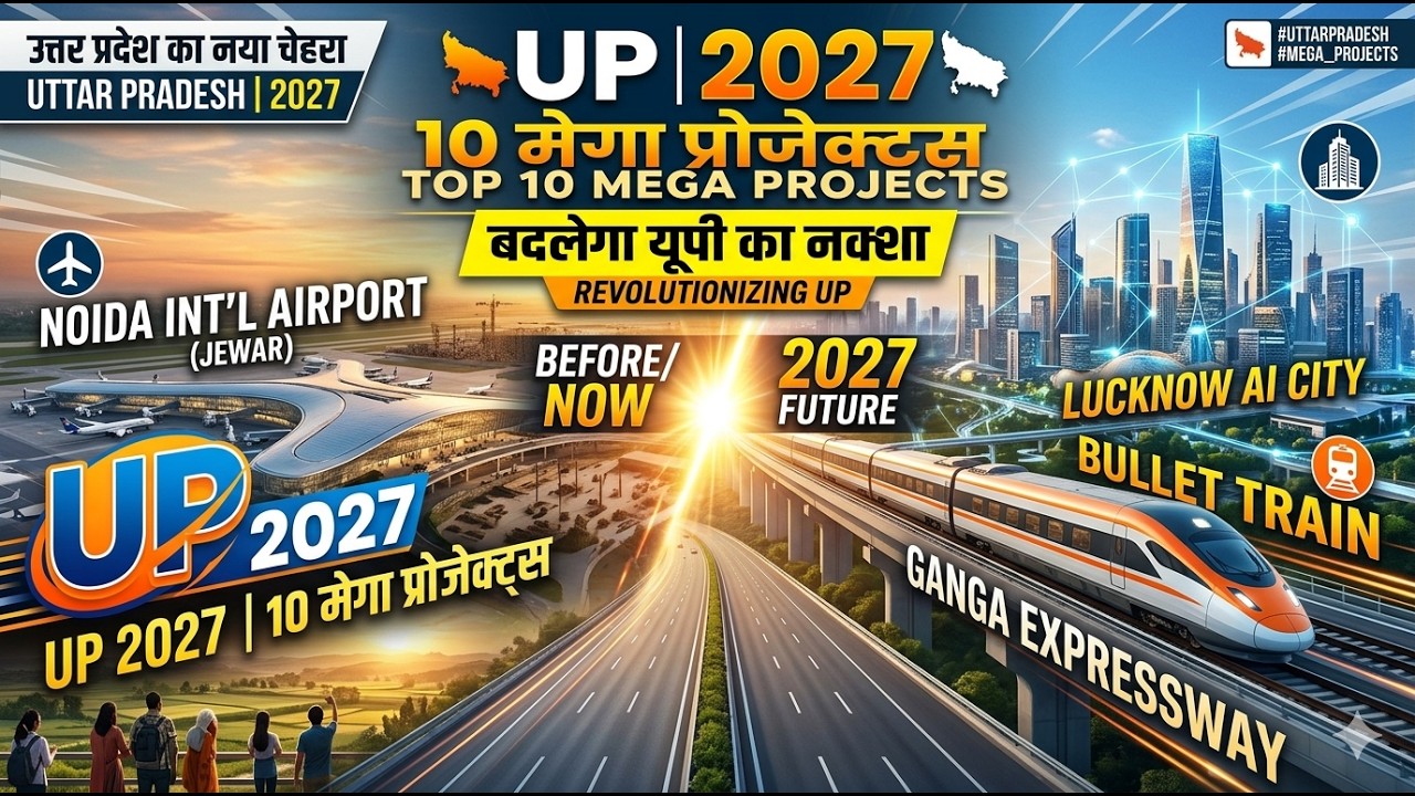 10 Mega Projects Transforming UP by 2027! (Uttar Pradesh Infrastructure Update