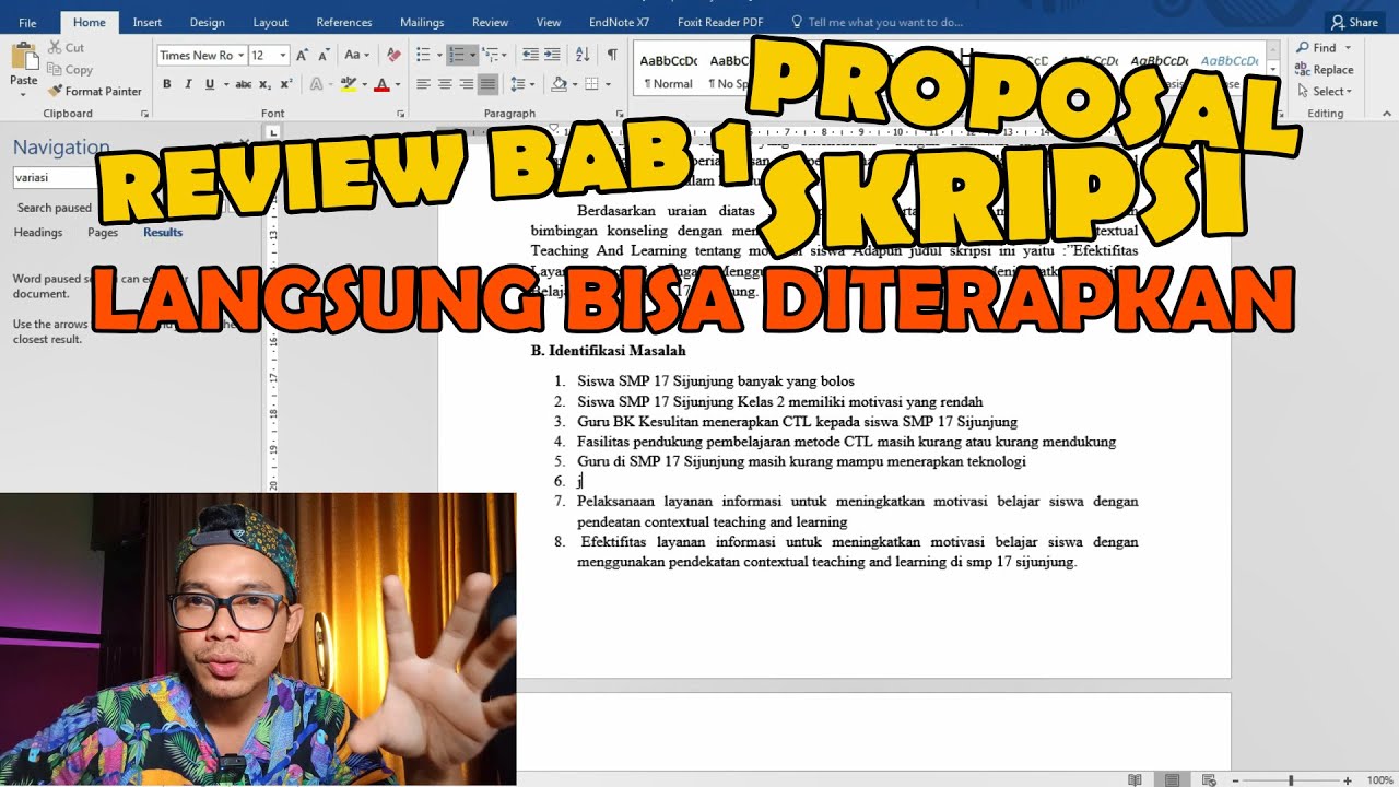 REVIEW PROPOSAL SKRIPSI BAB 1 YANG BENAR, LANGSUNG BISA DITERAPKAN - Tips Skripsi