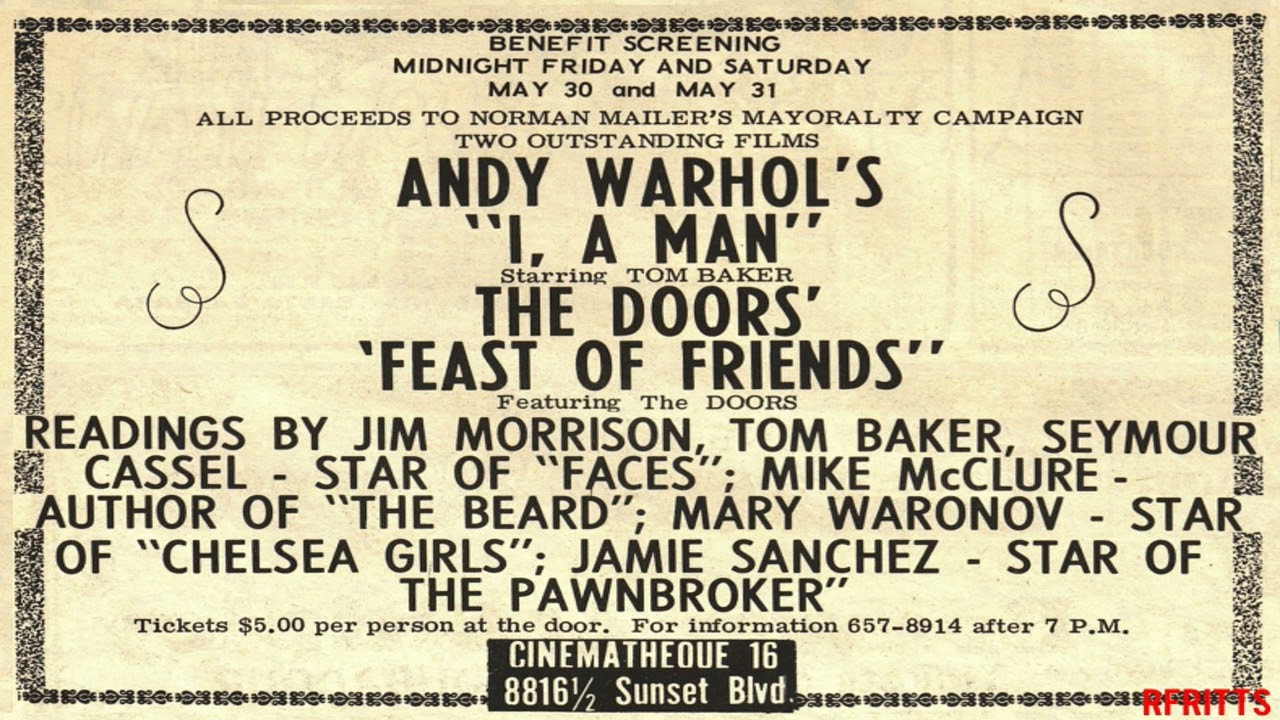 Jim Morrison & Robby Krieger - Norman Mailer Benefit