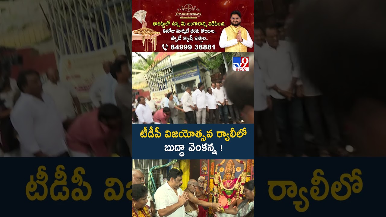 టీడీపీ విజయోత్సవ ర్యాలీలో బుద్ధా వెంకన్న! - TV9