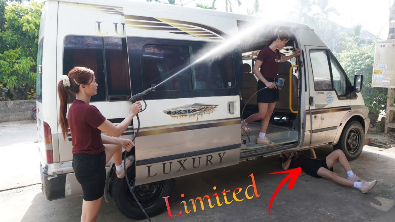 Genius Girl's Challenge: Repair and restore the interior and exterior of a 16-seat Ford (Luxury) car