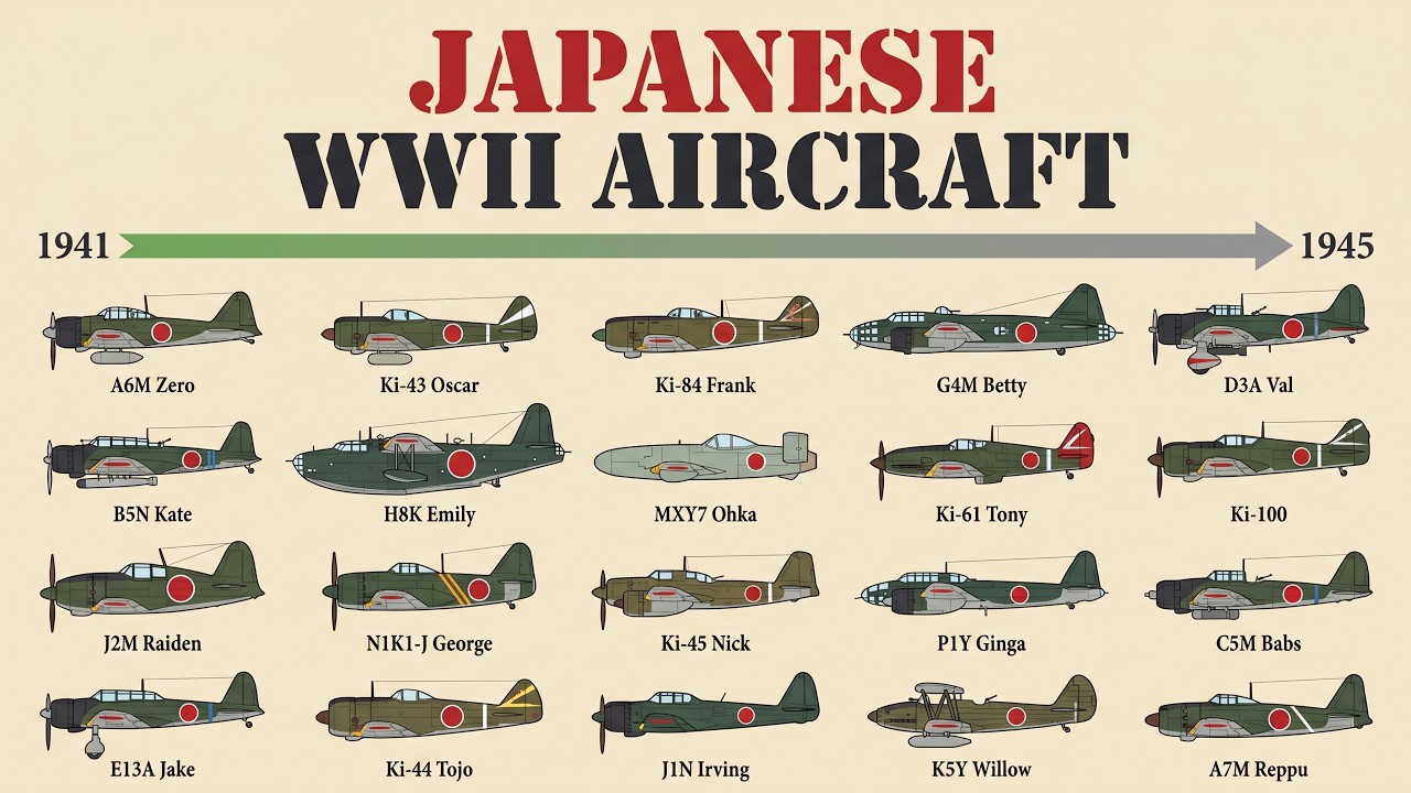 Every Japanese Aircraft of WWII (From Zero to Kamikaze)
