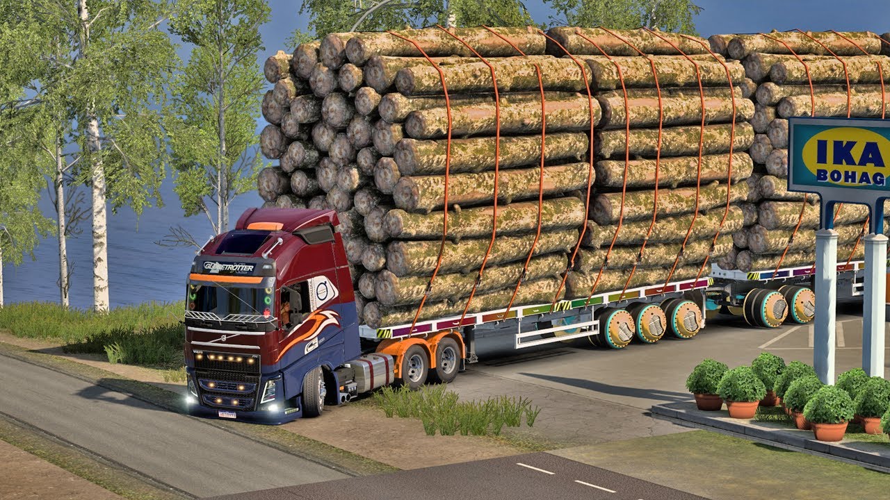 Overloaded Trailer  -  the most dangerous mountain road | Euro Truck Simulator 2