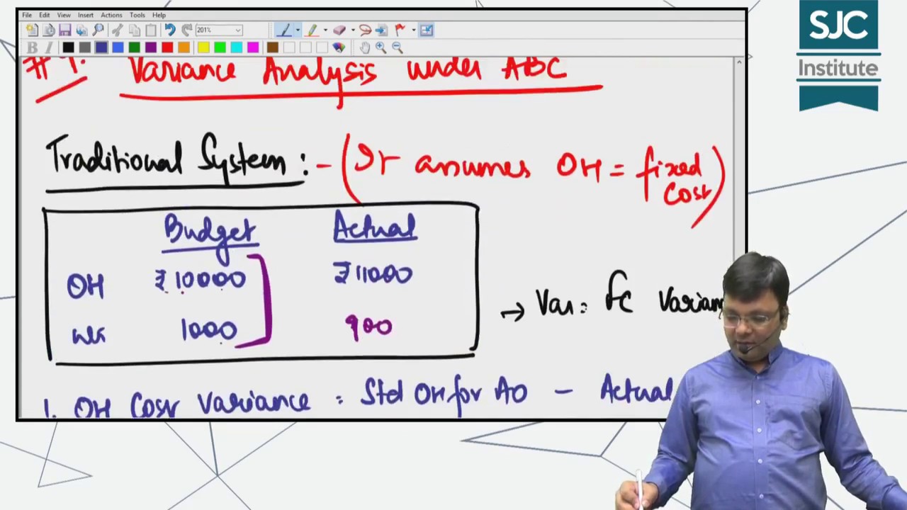 Variance Analysis under ABC | CA Final New Syllabus | CA Satish Jalan | SJC