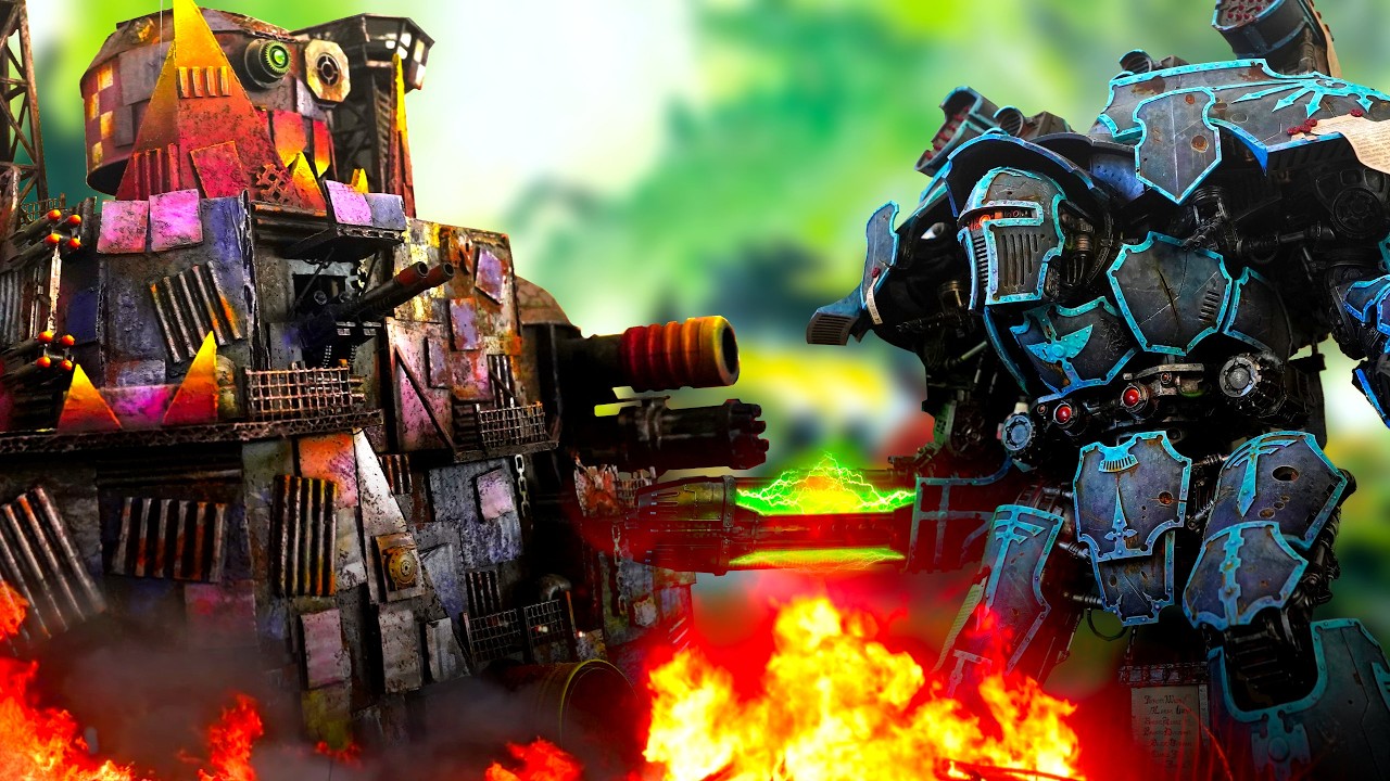 TITAN SHOWDOWN! Warlord vs Gargant Warhammer 40k battle report