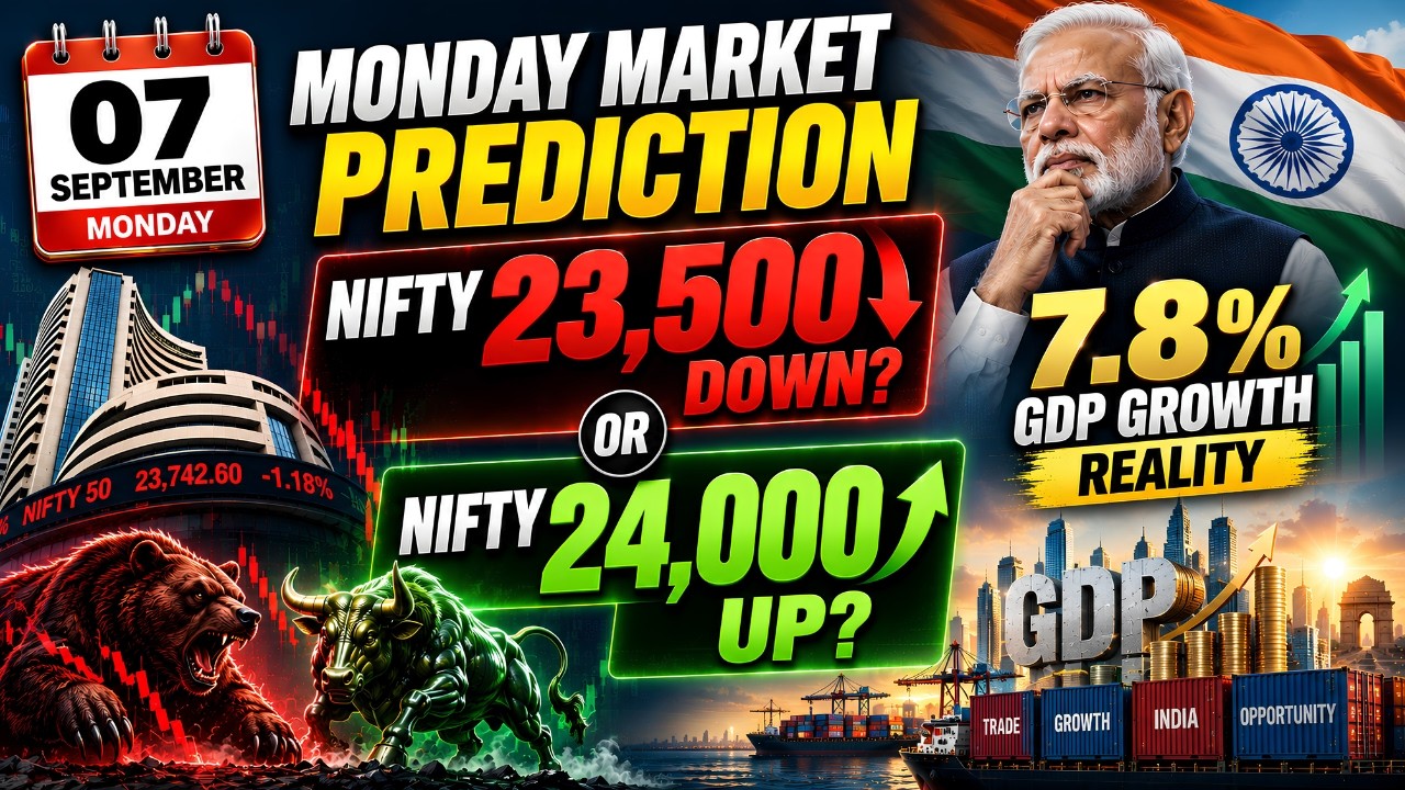 Nifty & Bank Nifty Monday Prediction | 7 September 2026 Market: Gap Up or Gap Down? | Crude Oil