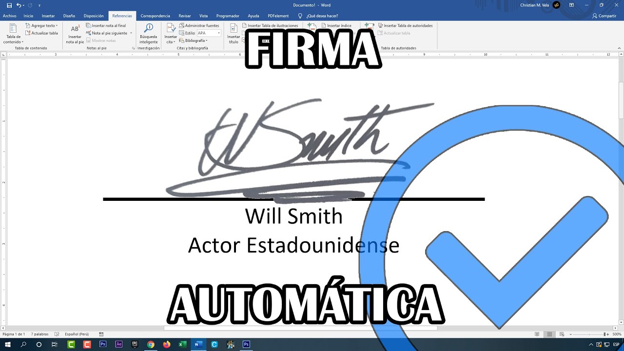 🔝 Como hacer una FIRMA AUTOMÁTICA en WORD para ser usada siempre  (Guardar Firma)
