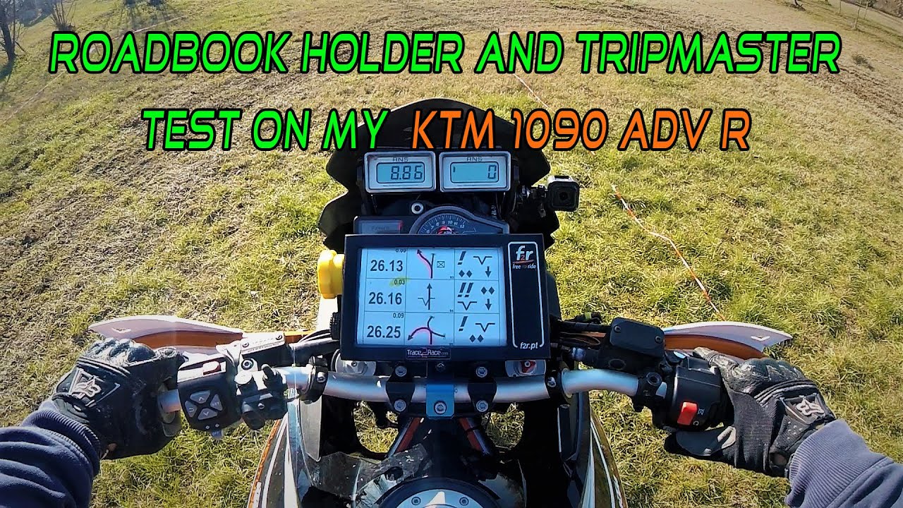 Roadbook Holder and double Tripmaster on KTM 1090 R ADV