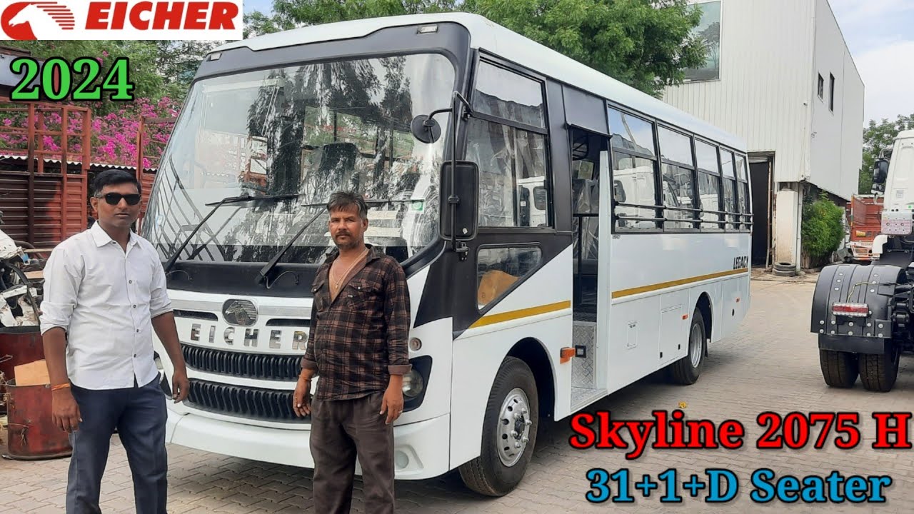 All New Eicher Skyline 2075 H 32 Seater 2024 Model Bus Review | Eicher Buses | Pawanji Car Wale
