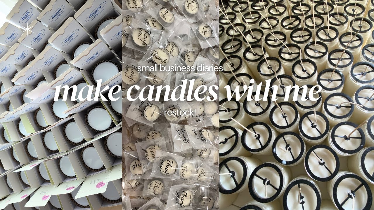 Small Business Diaries | Restock Candle making studio vlog Create social media posts with Picsart AI