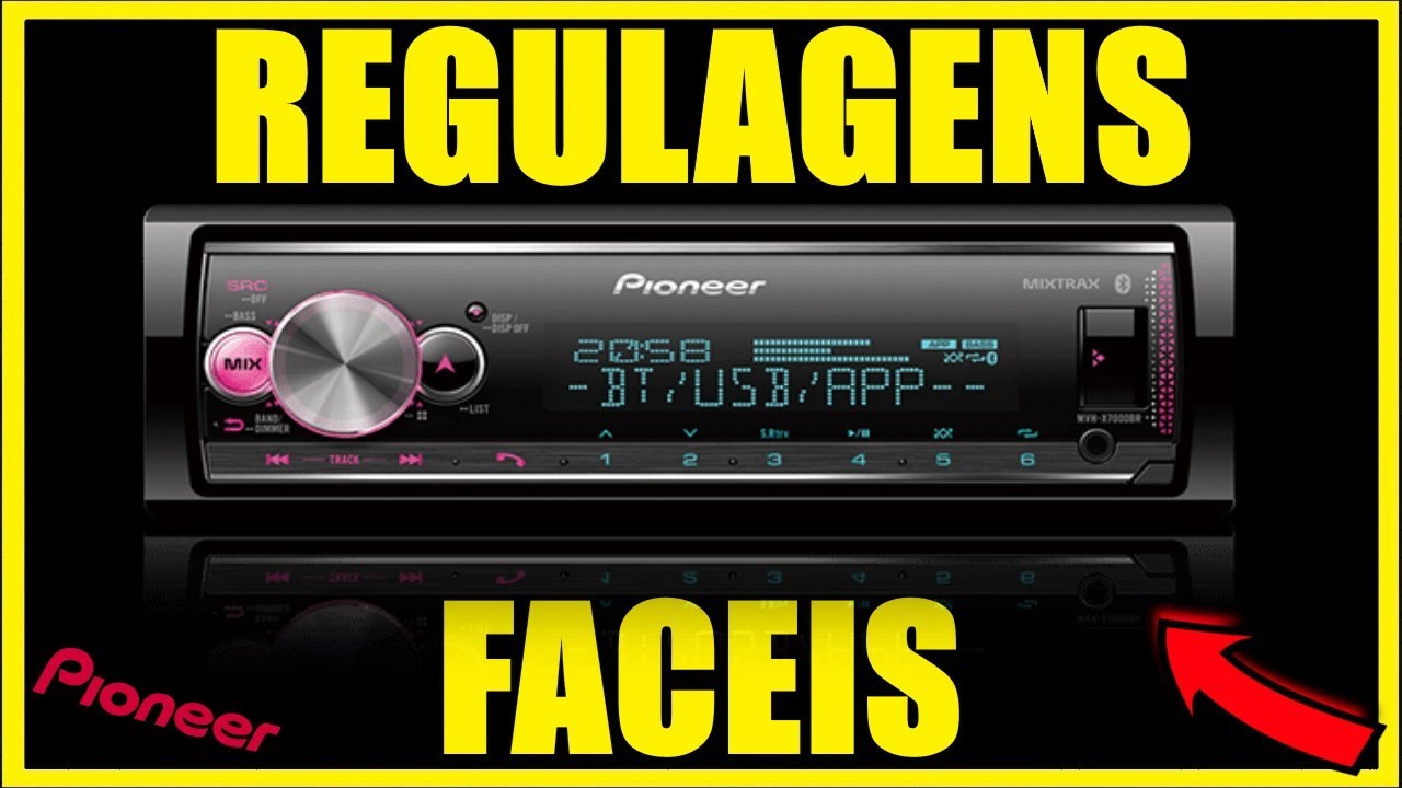 Como regular rádio PIONEER MVH-X7000BR #ALANROD