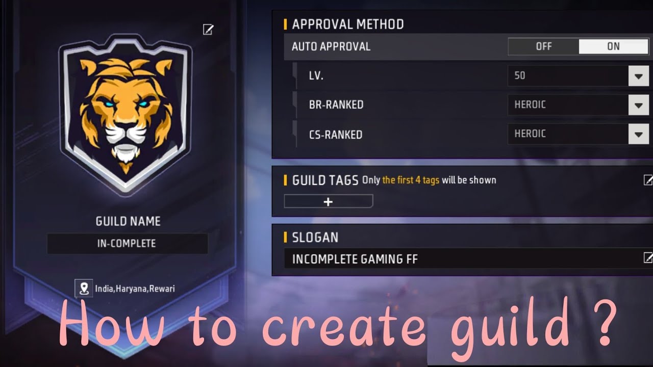 How to create guild in free fire | Guild kaise banate hai free fire ma | how to make guild in FF ☠️ 