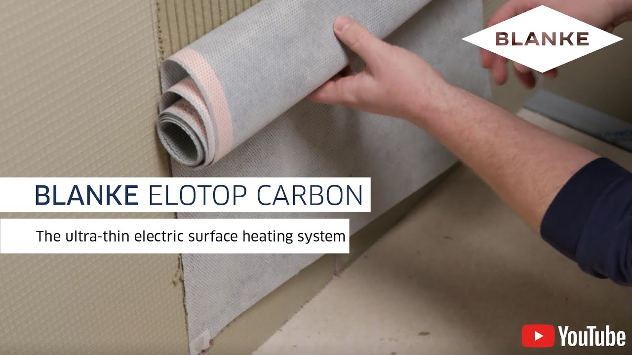 ultra-thin electric surface heating system BLANKE ELOTOP CARBON for bathroom or shower area