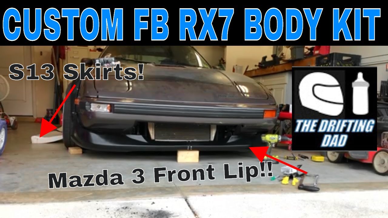 Custom Body Kit for the FB RX7 Drift Car Part 1, Using Mazda 3 and S13 parts!!