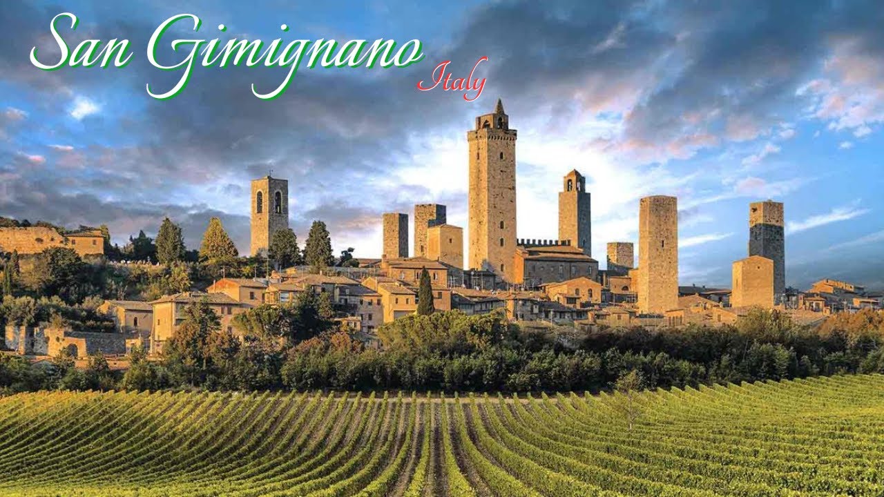 San Gimignano, Tuscany (Toscana) The Beautiful San Gimignano Italy, Towers, 4k, Drone