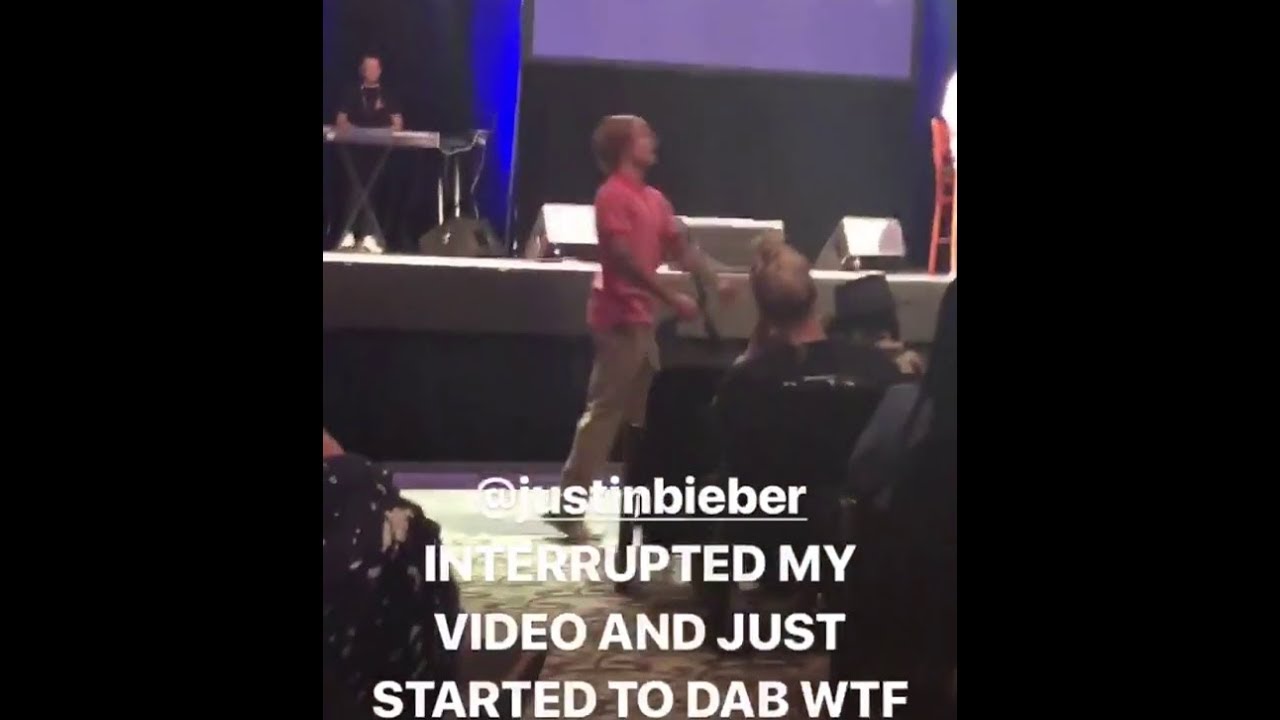 Justin Bieber dabbing at church with Selena Gomez in Beverly Hills, California - February 14, 2018