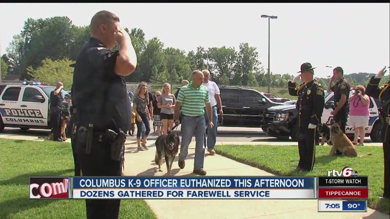 Columbus police say goodbye to beloved K-9 officer