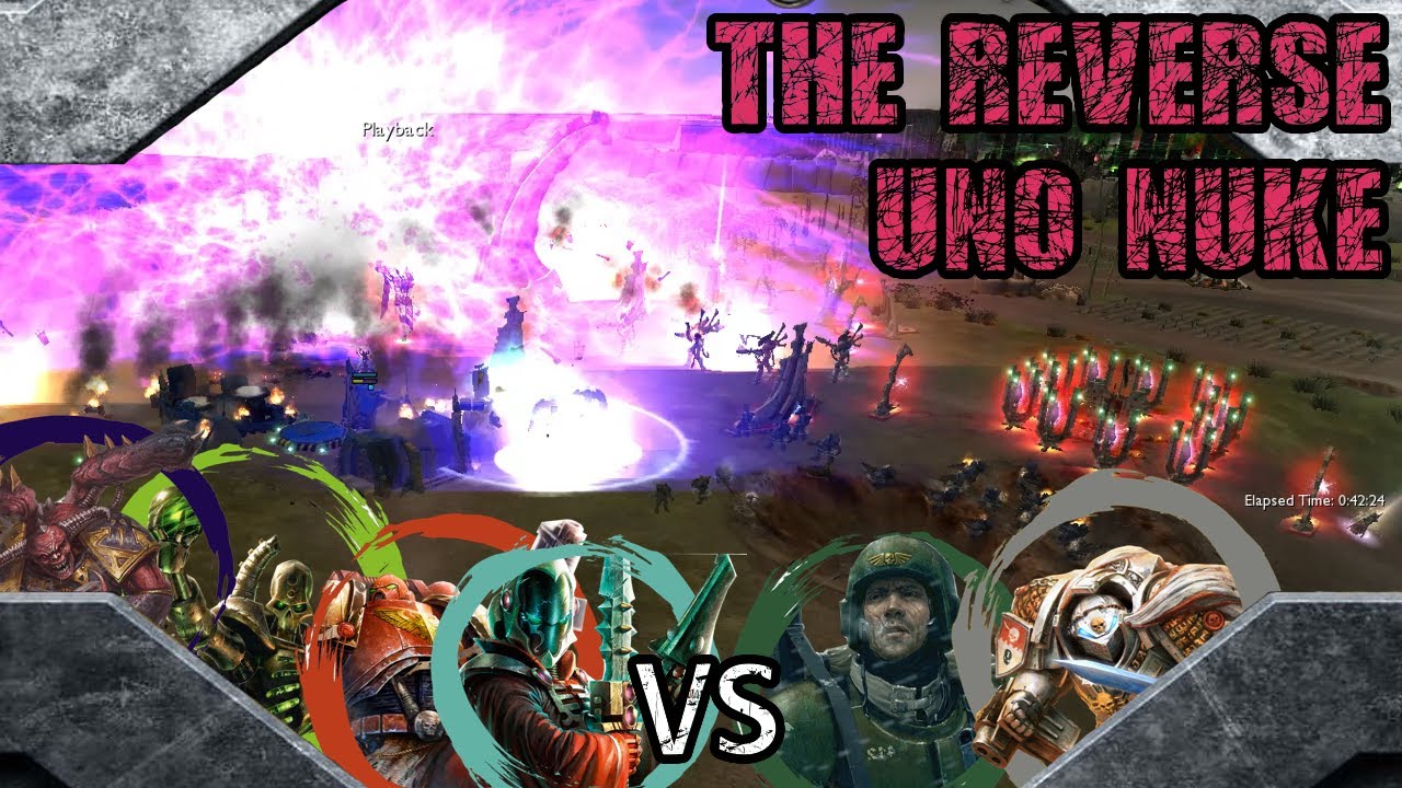 Warhammer 40,000: Dawn of War Ultimate Apocalypse 4 vs 4 Eldar,  Demons, Necrons, SM vs IG, IDH