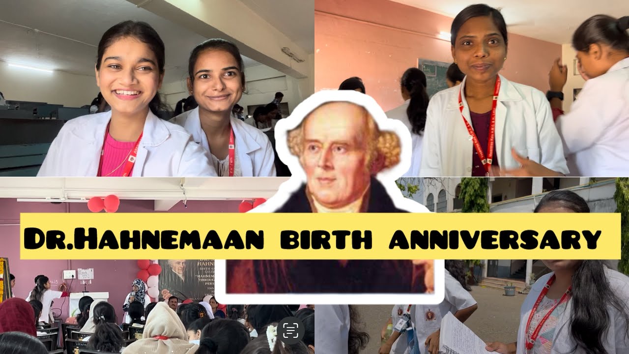 College मध्ये dr.hahnemann day ❤️ vasantrao kale homeopathic medical college latur #vlog #vkhmc